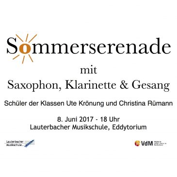 Schülerkonzert mit Klarinette, Saxophon und Gesang